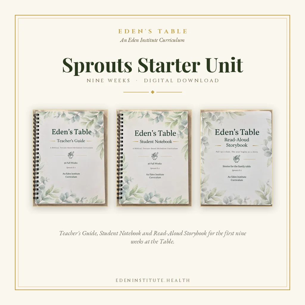 The Eden's Table Sprouts starter unit, weeks 1 to 9 of the 36-week year