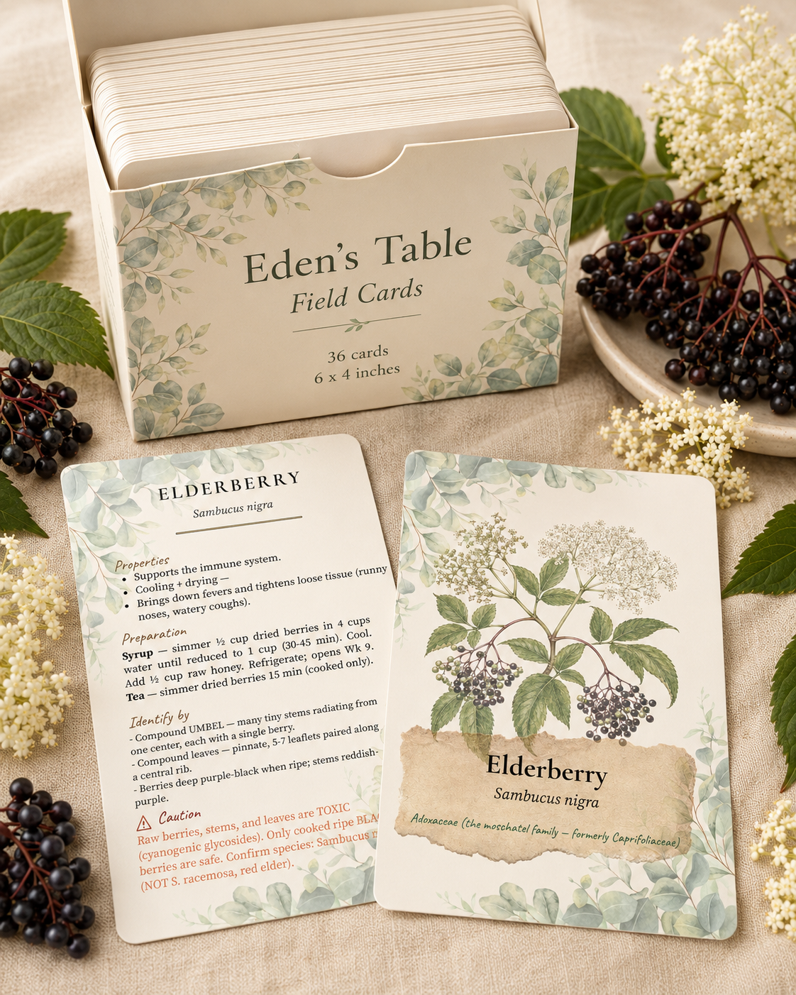 Seedlings Herb Field Cards with rigid storage box