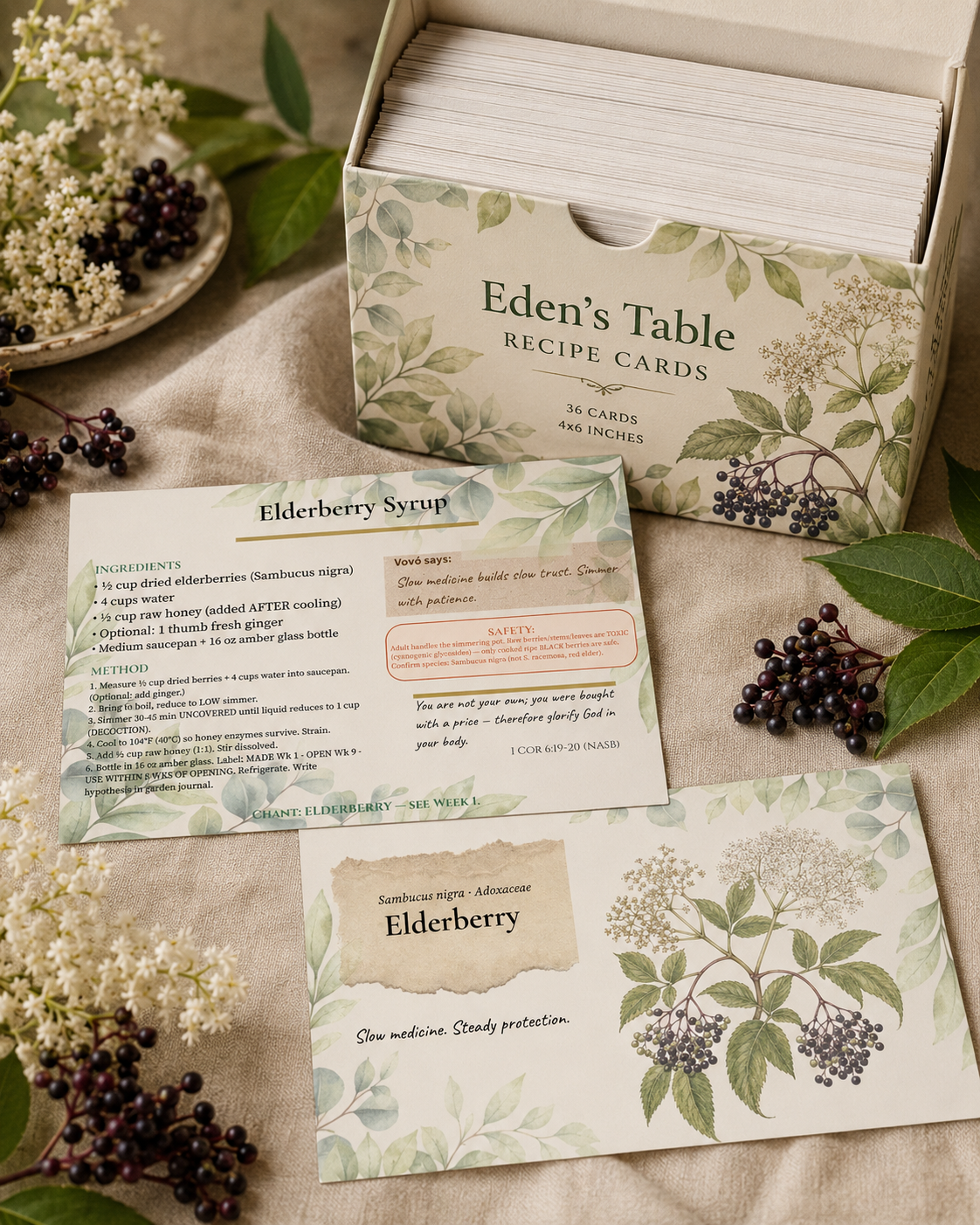 Seedlings Recipe Cards with display box